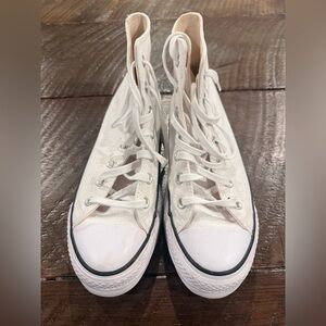Classic White High-Top Canvas Sneakers